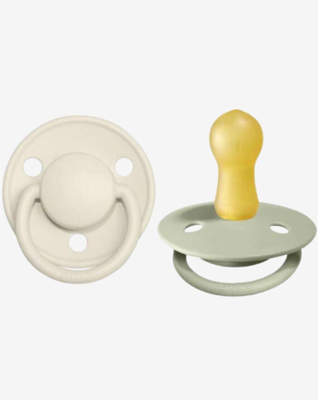 זוג מוצצי Bibs ירוק בהיר ושמנת