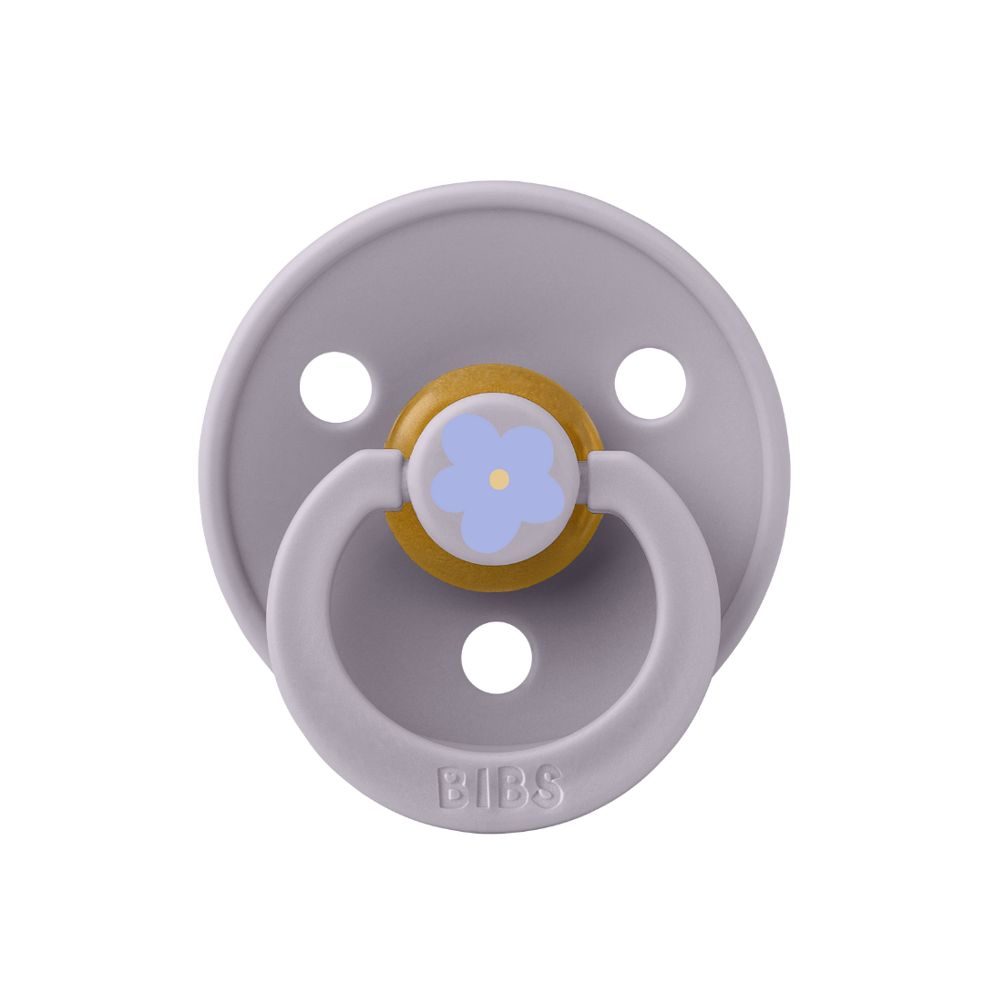 זוג מוצצים BIBS סגול פרחים