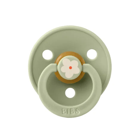 זוג מוצצים BIBS ירוק בהיר פרחים