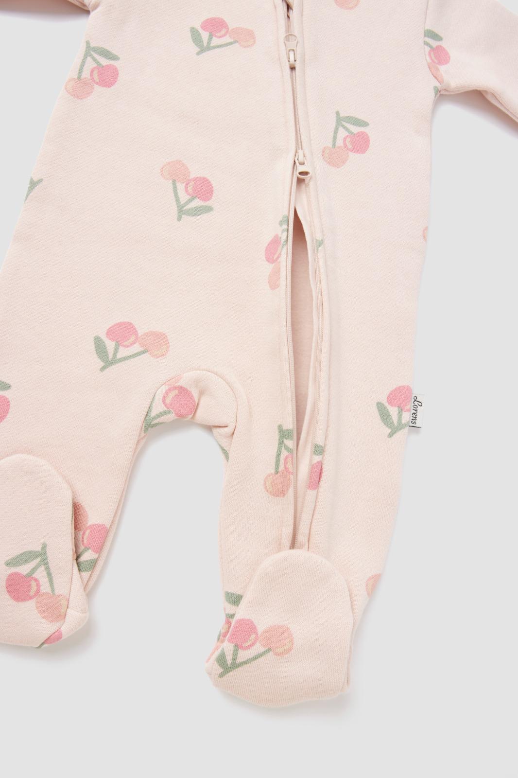 אוברול פוטר Cherries | ורוד