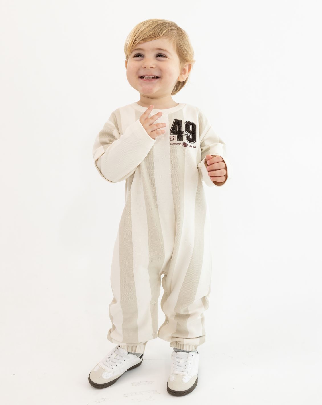 אוברול שרוול עם כיס בייבי